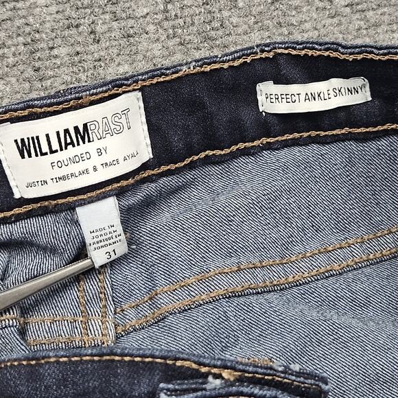 William Rast Jeans Juniors Size 31 (Fits 33x27) Perfect Ankle Skinny Denim Zips - Picture 3 of 8